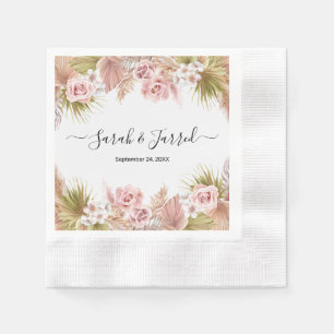 Serviette En Papier Frontière florale de Boho