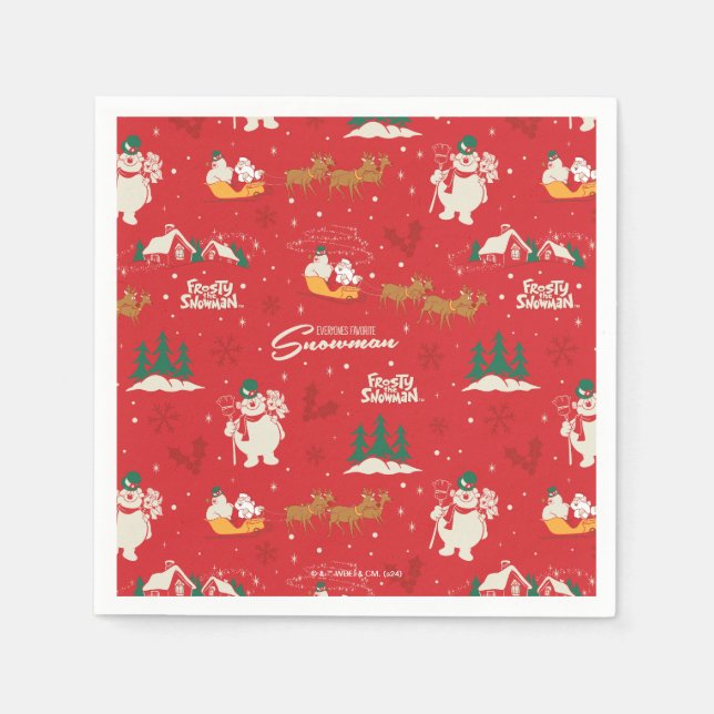 Serviette En Papier Frosty - Le Motif favori de tout le monde (Devant)