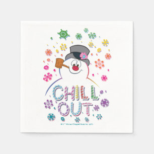 Serviette En Papier Frosty the Snowman™   Couleurs arc-en-ciel "Refroi