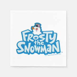 Serviette En Papier Frosty the Snowman™ | Logo empilé gelé