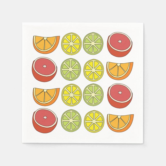 Serviette En Papier Fruit aux agrumes (Devant)