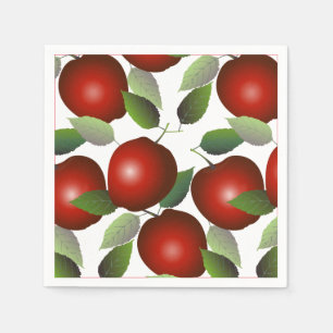 Serviette En Papier Fruit aux pommes rouges
