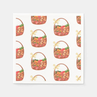 Serviette En Papier Fruit et végé corbeille