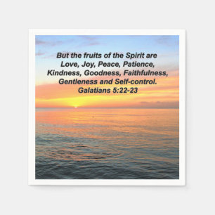 SERVIETTE EN PAPIER FRUIT GALATIEN DE LA BIBLE SPIRITE VERSE