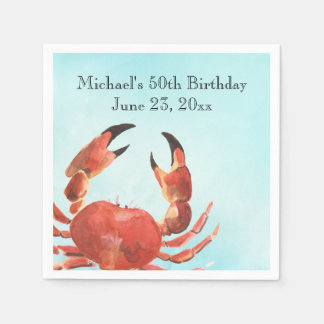 Serviette En Papier Fruits de mer Crabe bouille fête d'anniversaire