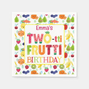 Serviette En Papier Frutti à deux tti Cutie Fruit 2e fête d'anniversai