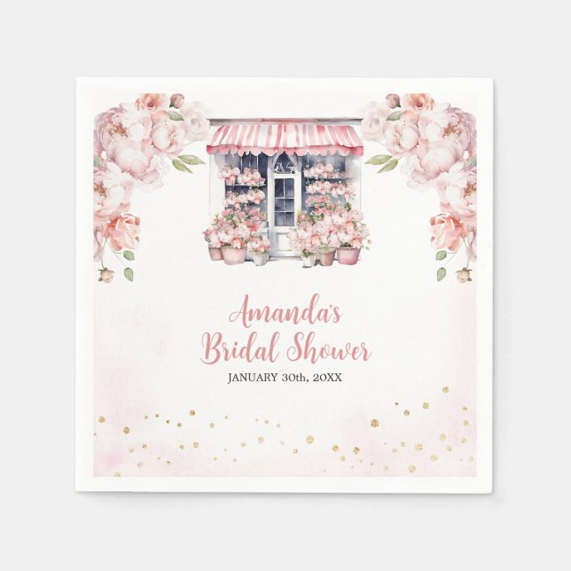 Serviette En Papier Fuchsia Elle est hors du marché Baby Shower (Devant)