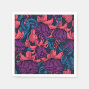 Serviette En Papier Fuchsia en bleu et violet