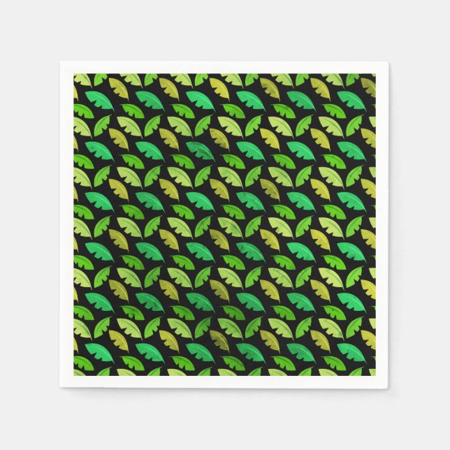 Serviette En Papier Fun Banana Leaf Tropical Anniversaire Motif (Devant)