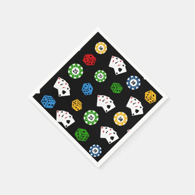 Serviette En Papier Fun Casino motif de la partie papier serviettes (Coin)