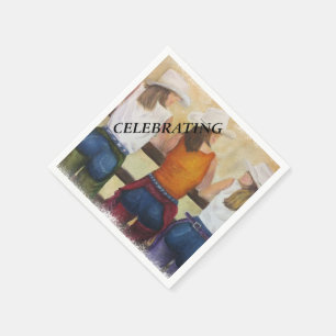 SERVIETTE EN PAPIER FUN COWGIRLS PAPIER NAPKINS