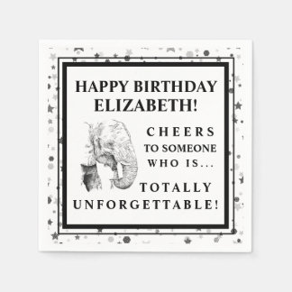 Serviette En Papier Fun Elephant Anniversaire de fête Napkins