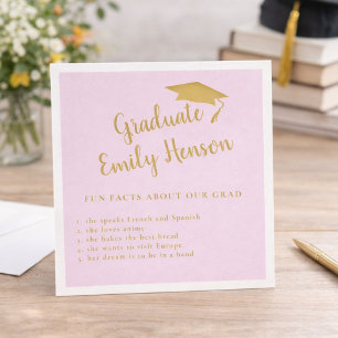 Serviette En Papier Fun Fact à propos de Graduate Simple Graduate Part