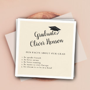 Serviette En Papier Fun Fact à propos de Graduate Simple Graduate Part