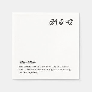 Serviette En Papier Fun Fact Mariage Cocktail Napkin