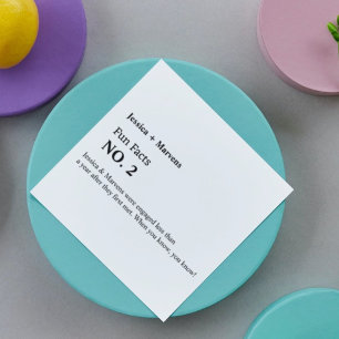 Serviette En Papier Fun fact mariage, dîner de répétition, douche nupt