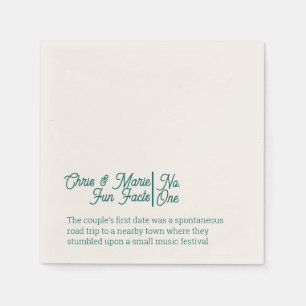 Serviette En Papier Fun Fact Napkin Green Mariage cockhour