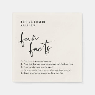 Serviette En Papier Fun Facts à propos du couple Mariage