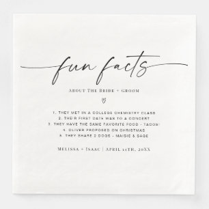 Serviette En Papier Fun Facts About The Bride + Groom Mariage