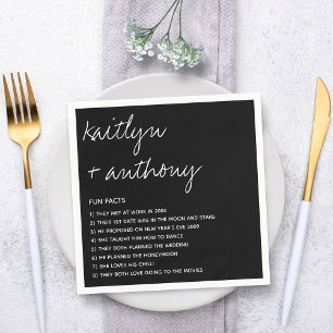 Serviette En Papier Fun Facts About The Newlyweds Modern Mariage