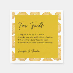 Serviette En Papier Fun Facts Cocktail Napkins