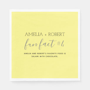 Serviette En Papier Fun Facts Mariage Napkins