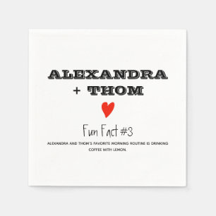 Serviette En Papier Fun Facts Mariage Napkins