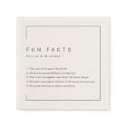 Fun Facts Moderne Chic Minimaliste Mariage