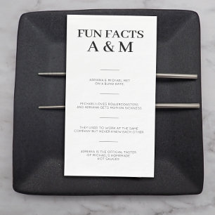 Serviette En Papier Fun Faits modernes Audacieux Typographie Mariage