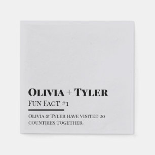 Serviette En Papier Fun Fun Fact Réception Mariage Cocktail Napktail