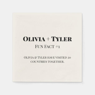 Serviette En Papier Fun Fun Fact Réception Mariage Cocktail Napktail