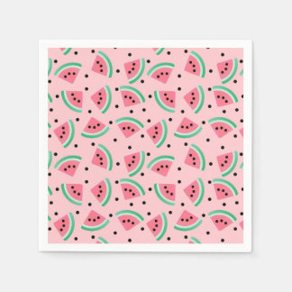Serviette En Papier Fun Watermelon Slice Motif Summer Vibes