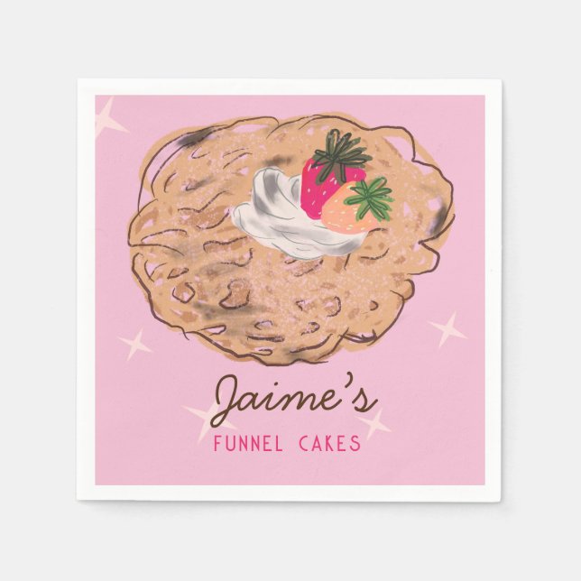 Serviette En Papier Funke Cakes Food Truck Baker Business (Devant)