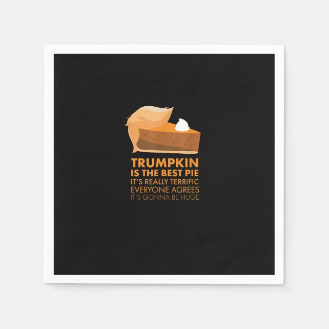 Serviette En Papier Funky Tshirt Citrouille Pie Thanksgiving Automne (Devant)