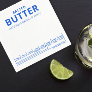 Serviette En Papier Funny Anniversaire thème beurre de fête