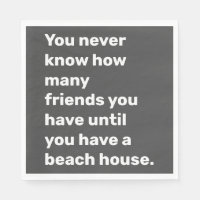 Funny Beach House Friends Citation Typographie noi
