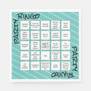 Serviette En Papier Funny Bingo Turquoise Parti moderne