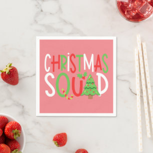 Serviette En Papier Funny Christmas Squad Famille Vacances