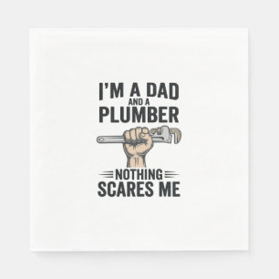 Serviette En Papier Funny Dad Plumber Vintage Gravure Design de T-shir