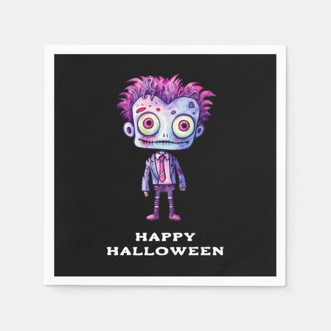 Serviette En Papier Funny Frankenstein Monster Halloween Fun (Devant)