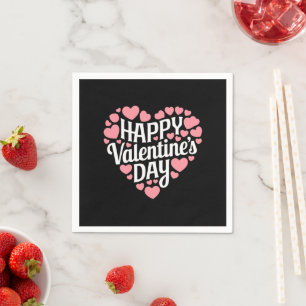 Serviette En Papier Funny Happy Valentines Day Heart Love Valentine