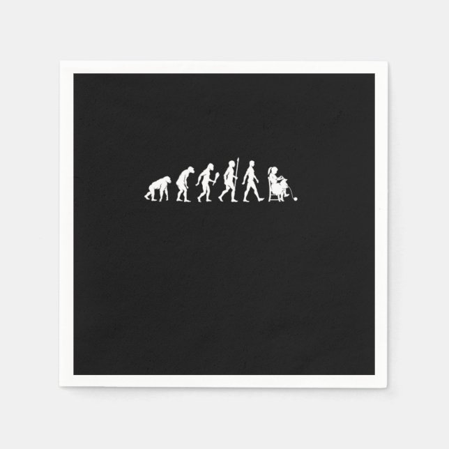 Serviette En Papier Funny Knitting Evolution Knitter Gift Idea (Devant)
