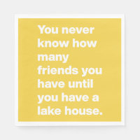 Funny Lake House Friends Citer Parti Jaune