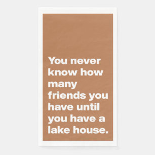 Serviette En Papier Funny Lake House Friends Citer Terracotta