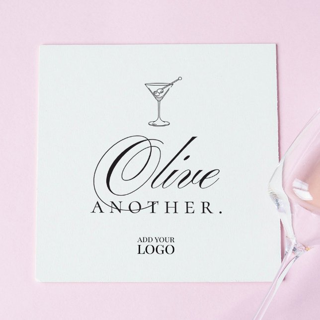 Serviette En Papier Funny Martini Olive Bar Restaurant Cocktail (Créateur téléchargé)