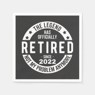 Serviette En Papier funny retirement, retired, retired firefighter, re