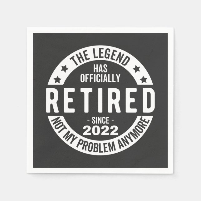 Serviette En Papier funny retirement, retired, retired firefighter, re (Devant)