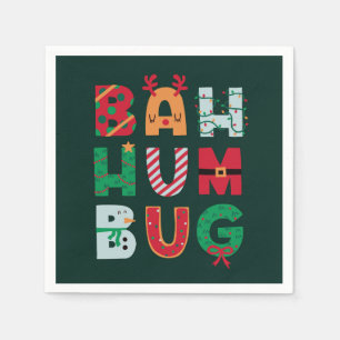 Serviette En Papier Funny Rubbish Bah Humbug Carte de vacances