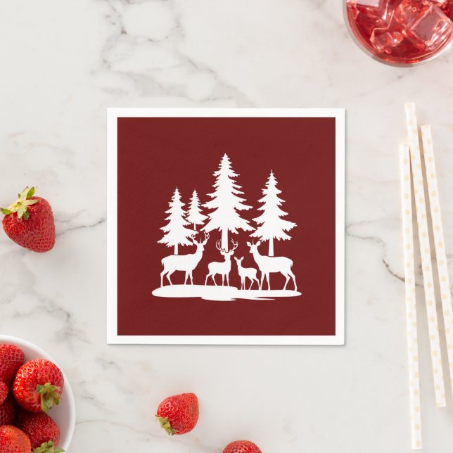 Serviette En Papier Funny Skinny Pine Tree Randonnée d'été Camping (En situation)