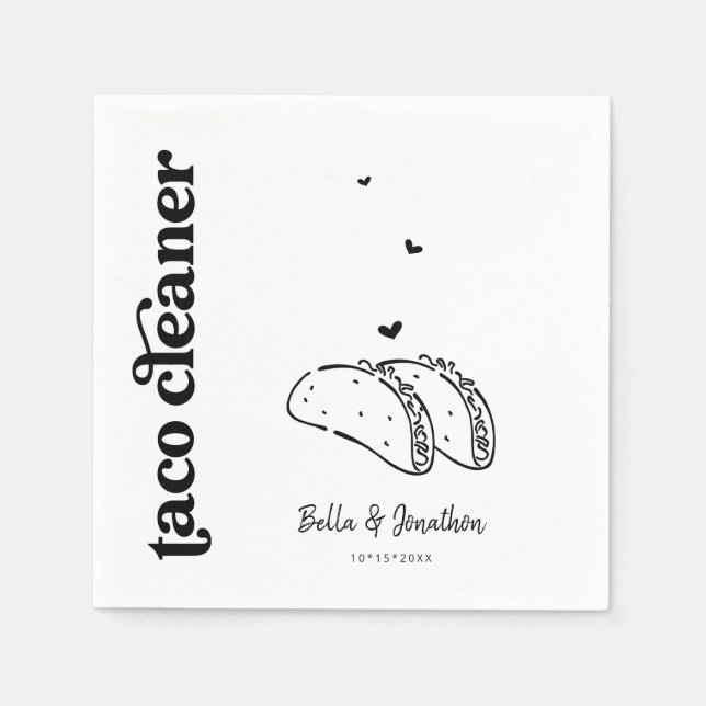 Serviette En Papier Funny Taco Cleaner Mariage Napkin (Devant)